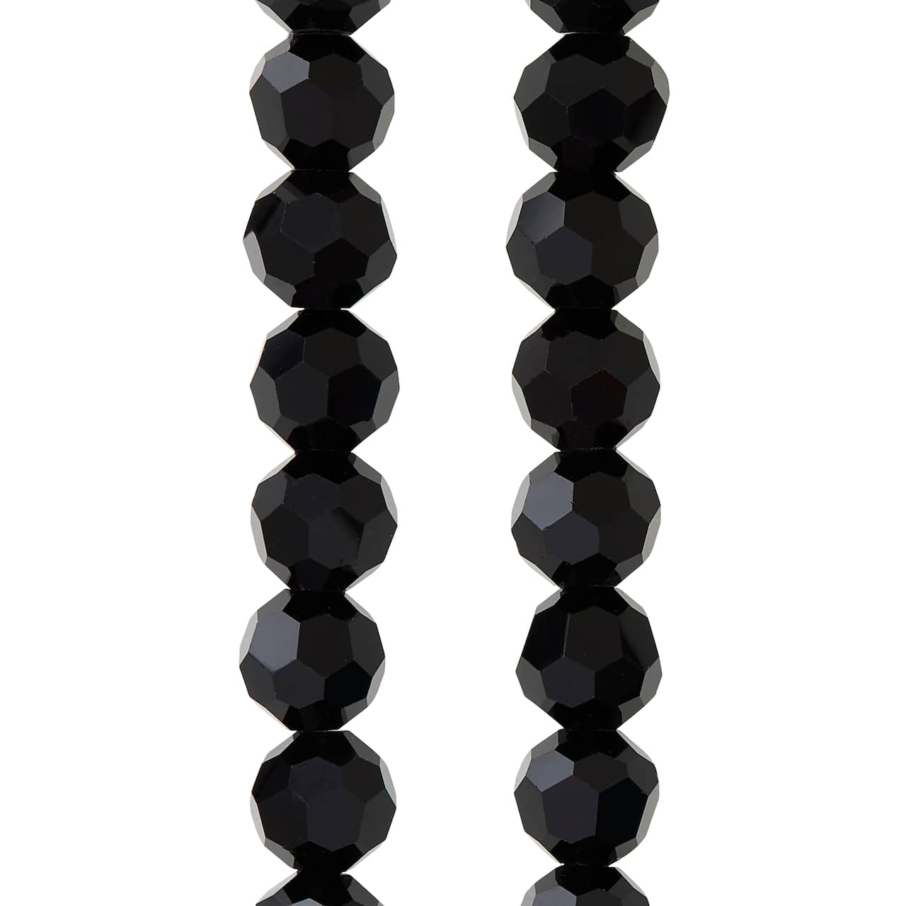 12 Pack: Black Glass Faceted Round Beads, 10mm by Bead Landing™